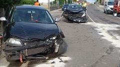 Accidente en Mi�o con dos coches implicados