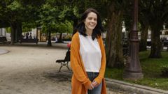 Mar�a Barba, en la Praza Maior de Lugo