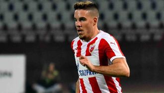 El futbolista del Celta Mihailo Ristic, durante su etapa en el Estrella Roja.