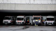 Ambulancias, en el HUCA