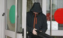 Jos� Ferm�n Simal Ramos, a la salida del juzgado tras prestar declaraci�n durante hora y media. 