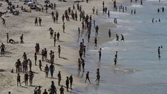 Playa del Orz�n, en A Coru�a