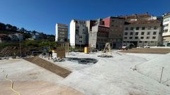 Obras en la zona de Candame.
