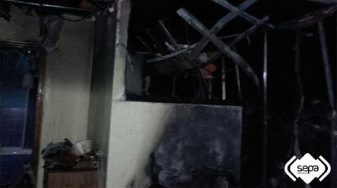 El apartamento de turismo rural incendiado en Teverga