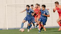 Un momento del duelo Ourense CF - Andorra