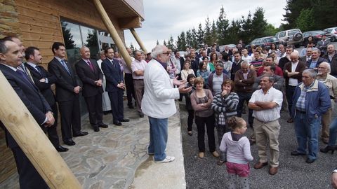 Inauguraci�n de la ampliaci�n de las instalaciones de Casa Castelao, en el 2012, a cargo de su fundador, Julio Fern�ndez.