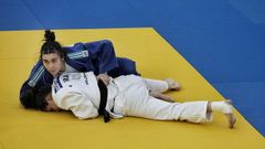 Leyre Villamediana, durante uno de sus combates en la M�stoles Junior European Cup.