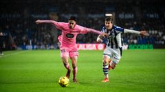 El futbolista del Celta Jones El-Abdellaoui, durante el partido frente a la Real Sociedad.