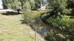 Un tramo del Anll�ns, este lunes, a su paso por Carballo 