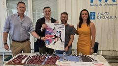 Manuel Prez (Xunta), Jorge Pumar (Diputacin), Lorenzo Amorn (Ourensticks) y Ana Fernndez (Concello).