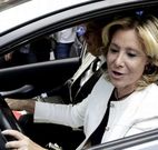 Aguirre y Gonz�lez, a su llegada a la Asamblea madrile�a.