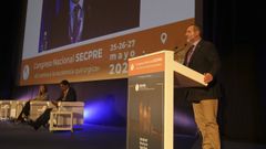 Jos� Luis Vila Moriente, primer gallego que preside la Sociedad Espa�ola de Cirug�a Pl�stica, Reparadora y Est�tica, en su intervenci�n en la inuauguraci�n del congreso