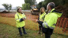 Ethel V�zquez (a la izquierda) visit� las obras junto a la delegada de la Xunta en Ferrol, Martina Aneiros