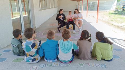 Una de las actividades organizadas por la biblioteca escolar de Sober por las que el centro ha recibido una distincin de la Xunta 