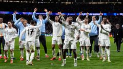 Real Madrid.Los futbolistas del�Real Madrid tras jugar su partido ante el Atl�tico