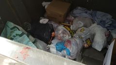 El contenedor donde encontraron al beb�