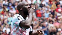 Lukaku celebrando su gol frente a Senegal.