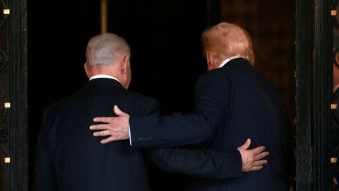 Benjamin Netanyahu y Donald Trump durante un encuentro en Florida en diciembre pasado.