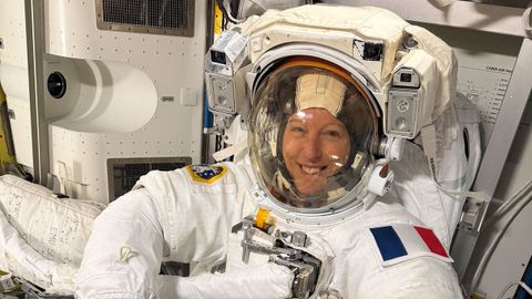 Sophie Adenot en la Estaci�n Espacial Internacional.