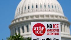 Protesta contra el ICE frente al Capitolio