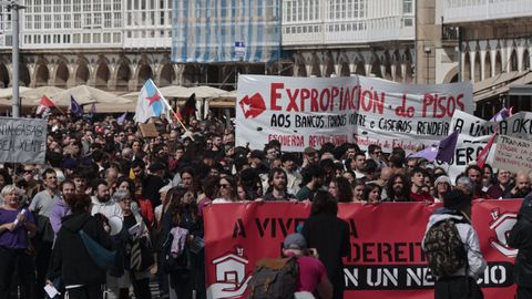 Manifestación por la vivienda en A Coruña
