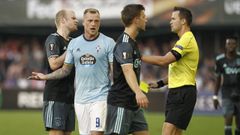 Ivan Kruzliak, durante el Celta-Ajax de octubre del 2016 en Bala�dos.
