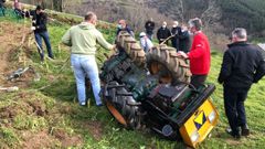 Imagen de uno de los accidentes mortales ocurridos este a�o, en marzo en Pedrafita do Cebreiro