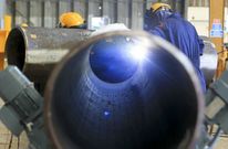 Navantia fabrica dos buques en Ferrol y componentes de e�lica marina, en la foto, en Fene. 