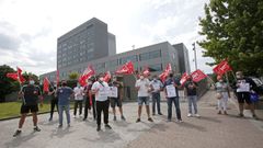 La concentraci�n tuvo lugar este mi�rcoles delante del Edificio Administrativo de la Xunta en Pontevedra