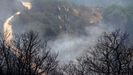 Vista del incendio en el Alto del Acebo 