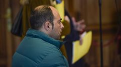 El acusado, Antonio Cores, durante el juicio, este jueves, en la Audiencia de Pontevedra.