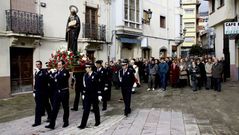 Los agentes de la Polic�a Local portaron la imagen del santo