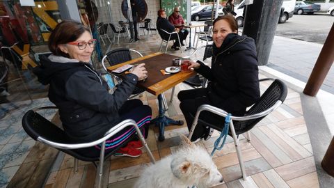 Una de las terrazas de A Dékada este viernes