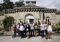 Los participantes en el curso en el balneario carballi��s. 