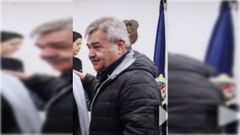 El inspector Maxi, durante un acto interno de la Polic�a Nacional el d�a de su despedida.