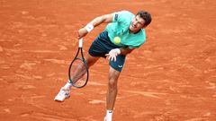 Pablo Carre�o�en octavos de final de Roland Garros