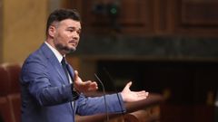 El portavoz de Esquerra Republicana de Catalu�a, Gabriel Rufi�n, en una intervenci�n en el Congreso.