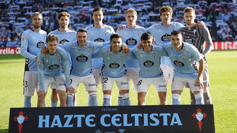 Formaci�n inicial del Celta en el partido de este domingo en Bala�dos frente al Athletic Club.
