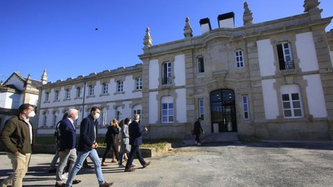 Visita del presidente de la Diputacin de Lugo a la reforma integral del edificio