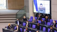 Zelenski, en videoconferencia con el Bundestag, la C�mara Baja del Parlamento alem�n