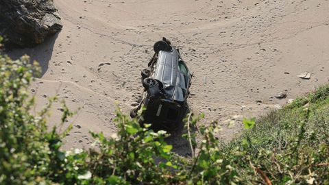 El coche accidentado el sábado pasado