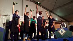 Salvador Ond�, ganador del XXIV Campeonato de Escanciadores de Asturias