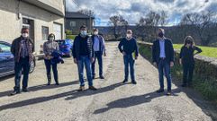 Pablo P�rez visit� la carretera de Santo Agosti�o con el grupo de gobierno de Viana do Bolo