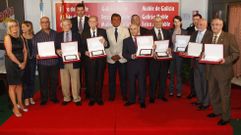 Antonio Goldar (primero por la derecha) en una foto del 2011, en el homenaje a los impulsores de la Feira do Moble en su 25 aniversario