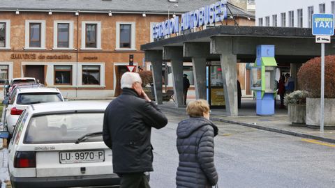 Parada de taxis de la estaci�n de autobuses de Lugo