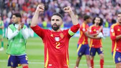 Dani Carvajal.Dani Carvajal con la Seleccin en la Eurocopa