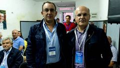 Isauro P�rez y Jos� Manuel Baltar, con Luis �lvarez mirando (atr�s, de azul, a la izquierda)