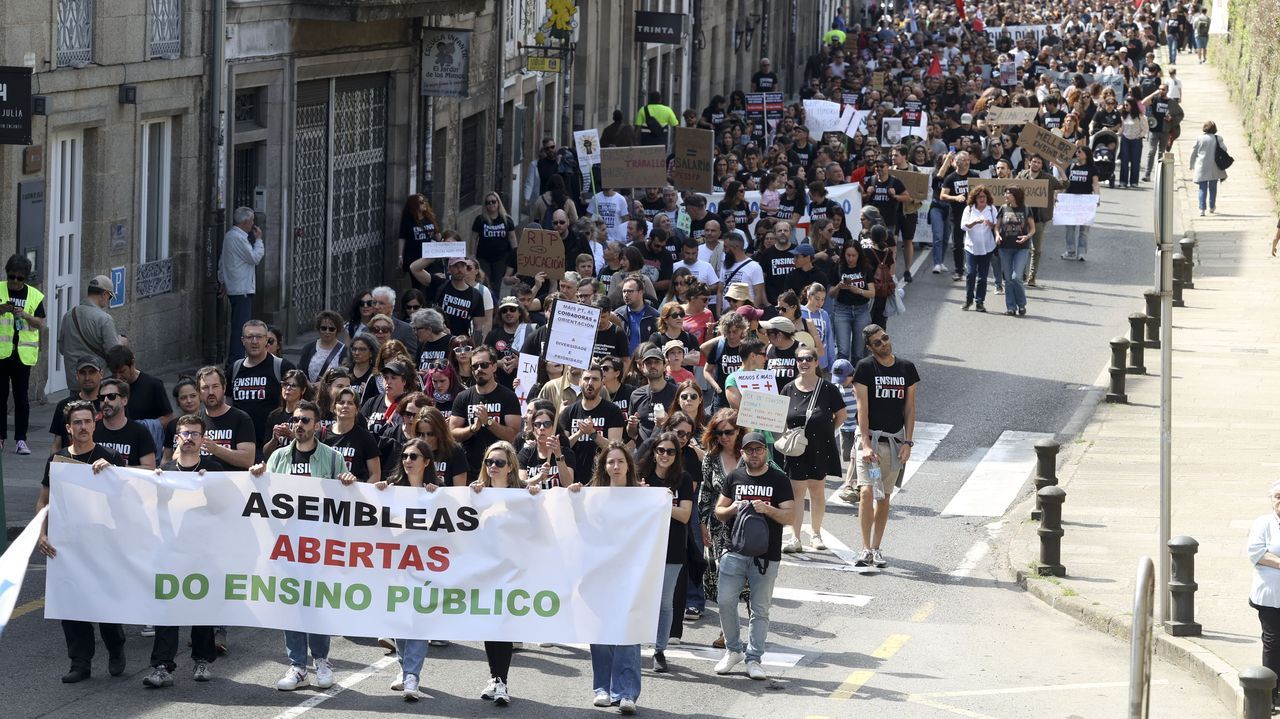 Galicia vive su sexta jornada de huelga en la educación de este curso