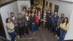 El equipo Audicon, en las instalaciones que la consultora tiene en Santiago, donde est la sede