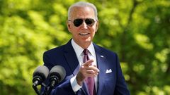 Jose Biden, en una rueda de prensa en el exterior de la Casa Blanca.